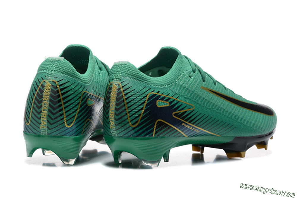 Nike Air Zoom Mercurial Vapor 16 Elite FG Low-Tops Football Boots - Green/Black/Gold 9