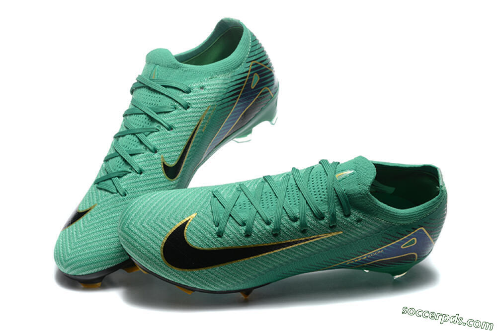 Nike Air Zoom Mercurial Vapor 16 Elite FG Low-Tops Football Boots - Green/Black/Gold 6