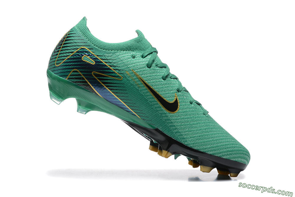 Nike Air Zoom Mercurial Vapor 16 Elite FG Low-Tops Football Boots - Green/Black/Gold 7