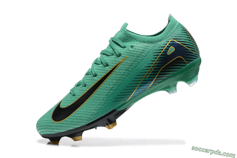 Nike Air Zoom Mercurial Vapor 16 Elite FG Low-Tops Football Boots - Green/Black/Gold 8
