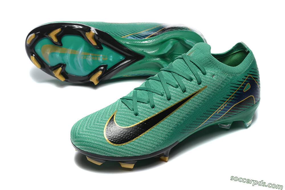 Nike Air Zoom Mercurial Vapor 16 Elite FG Low-Tops Football Boots - Green/Black/Gold 3