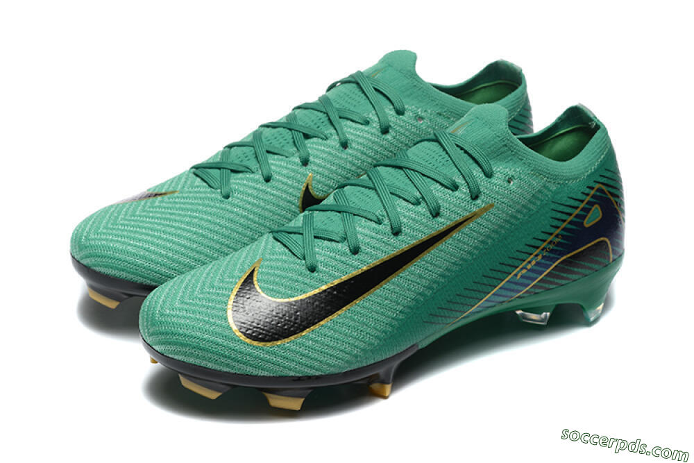 Nike Air Zoom Mercurial Vapor 16 Elite FG Low-Tops Football Boots - Green/Black/Gold 5