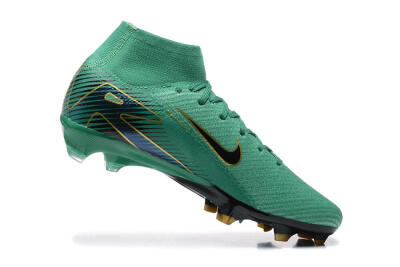 Nike Air Zoom Mercurial Superfly 10 Elite FG High-Tops Football Boots - Green/Gold/White