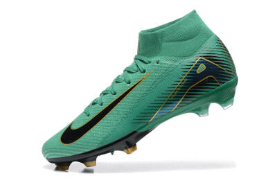 Nike Air Zoom Mercurial Superfly 10 Elite FG High-Tops Football Boots - Green/Gold/White