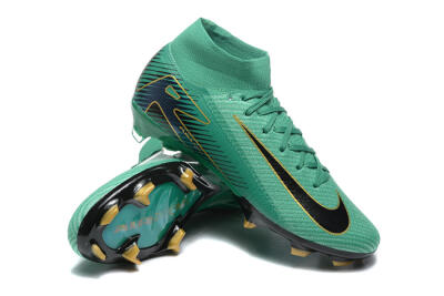 Nike Air Zoom Mercurial Superfly 10 Elite FG High-Tops Football Boots - Green/Gold/White