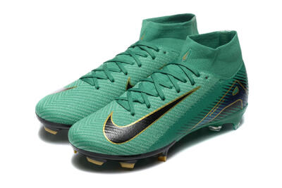 Nike Air Zoom Mercurial Superfly 10 Elite FG High-Tops Football Boots - Green/Gold/White