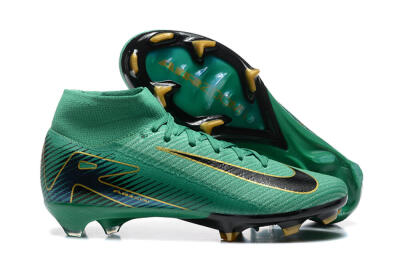 Nike Air Zoom Mercurial Superfly 10 Elite FG High-Tops Football Boots - Green/Gold/White