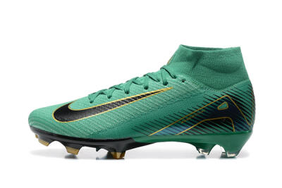 Nike Air Zoom Mercurial Superfly 10 Elite FG High-Tops Football Boots - Green/Gold/White