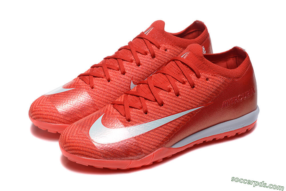 Nike Air Zoom Mercurial Vapor 16 Elite TF Low-Tops Football Shoes - Red/White 5