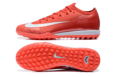 Nike Air Zoom Mercurial Vapor 16 Elite TF Low-Tops Football Shoes - Red/White