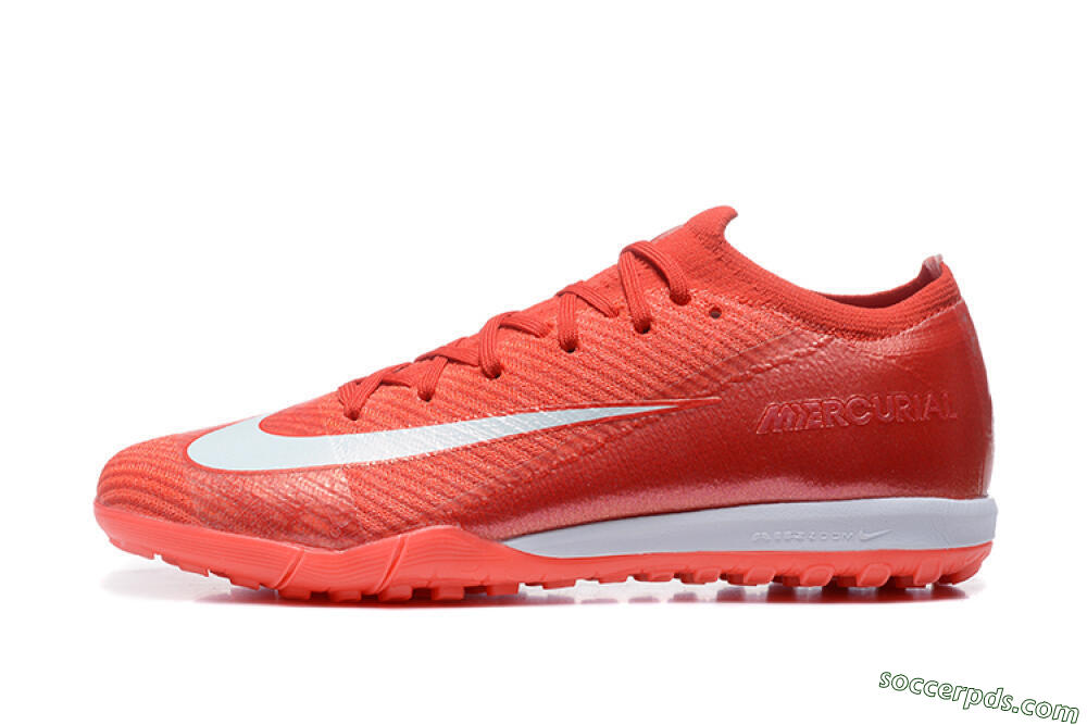 Nike Air Zoom Mercurial Vapor 16 Elite TF Low-Tops Football Shoes - Red/White 2