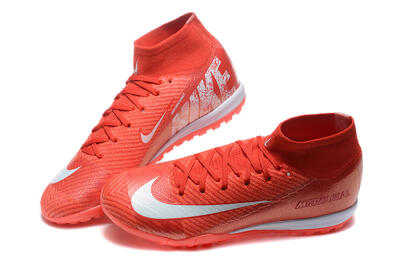 Nike Air Zoom Mercurial Superfly 10 Elite TF High-Tops Football Shoes - Red/White