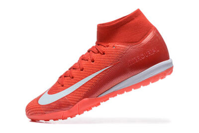 Nike Air Zoom Mercurial Superfly 10 Elite TF High-Tops Football Shoes - Red/White