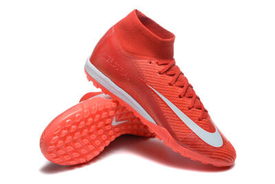 Nike Air Zoom Mercurial Superfly 10 Elite TF High-Tops Football Shoes - Red/White