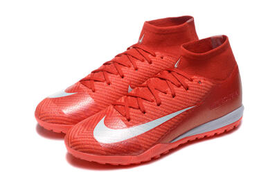 Nike Air Zoom Mercurial Superfly 10 Elite TF High-Tops Football Shoes - Red/White