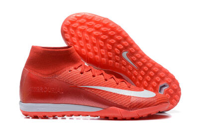 Nike Air Zoom Mercurial Superfly 10 Elite TF High-Tops Football Shoes - Red/White