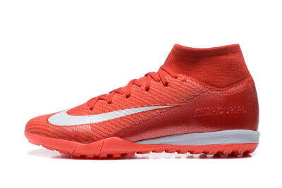 Nike Air Zoom Mercurial Superfly 10 Elite TF High-Tops Football Shoes - Red/White
