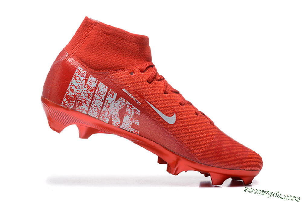 Nike Air Zoom Mercurial Superfly 10 Elite FG High-Tops Football Boots - Red/White 7