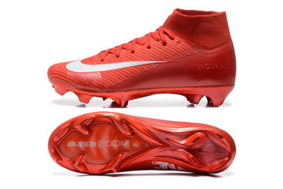 Nike Air Zoom Mercurial Superfly 10 Elite FG High-Tops Football Boots - Red/White