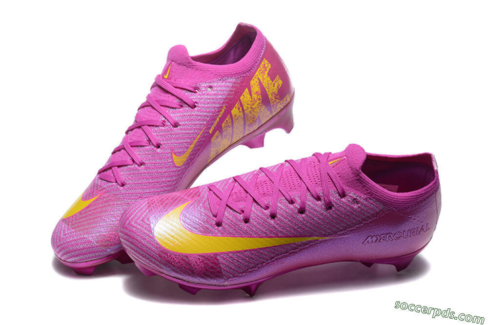 Nike Air Zoom Mercurial Vapor 16 Elite FG Low-Tops Football Boots - Pink/Yellow 6