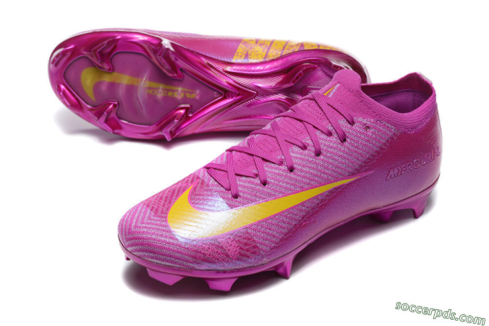 Nike Air Zoom Mercurial Vapor 16 Elite FG Low-Tops Football Boots - Pink/Yellow 3