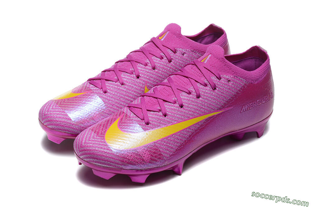 Nike Air Zoom Mercurial Vapor 16 Elite FG Low-Tops Football Boots - Pink/Yellow 5