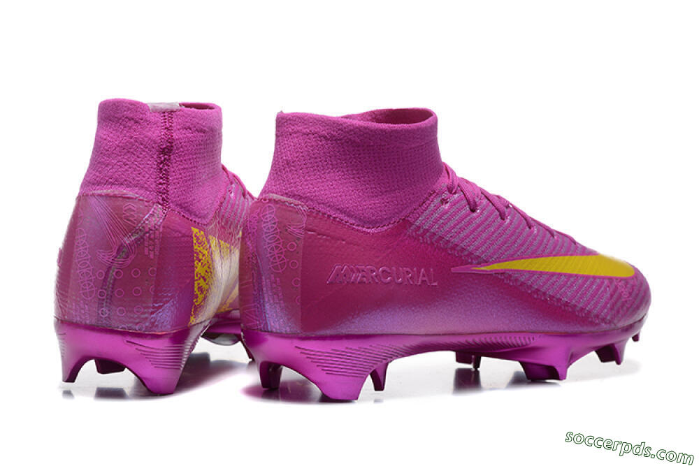 Nike Air Zoom Mercurial Superfly 10 Elite FG High-Tops Football Boots - PurpleYellow 9