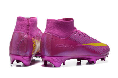 Nike Air Zoom Mercurial Superfly 10 Elite FG High-Tops Football Boots - PurpleYellow