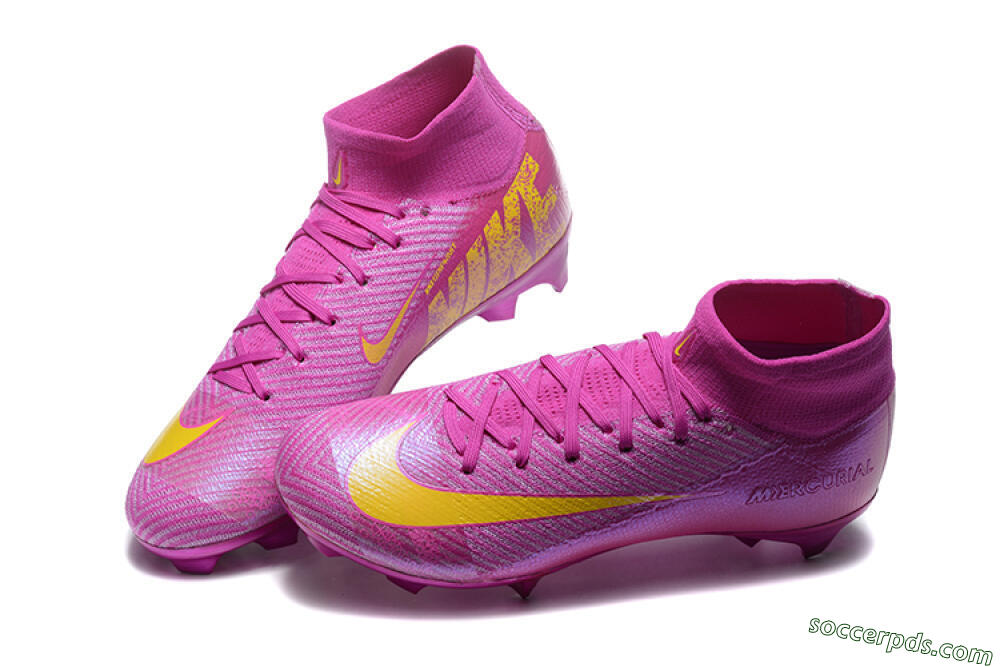 Nike Air Zoom Mercurial Superfly 10 Elite FG High-Tops Football Boots - PurpleYellow 6
