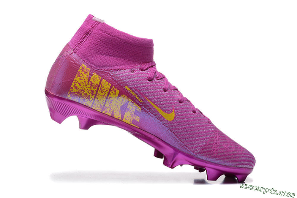 Nike Air Zoom Mercurial Superfly 10 Elite FG High-Tops Football Boots - PurpleYellow 7