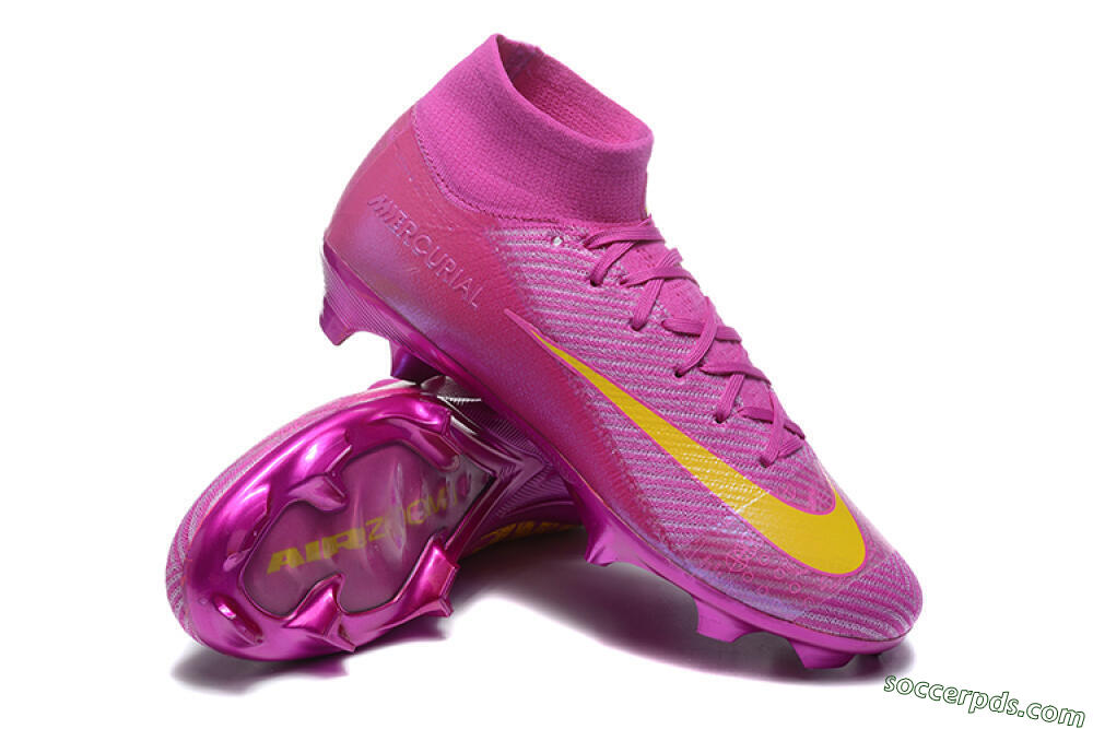 Nike Air Zoom Mercurial Superfly 10 Elite FG High-Tops Football Boots - PurpleYellow 4