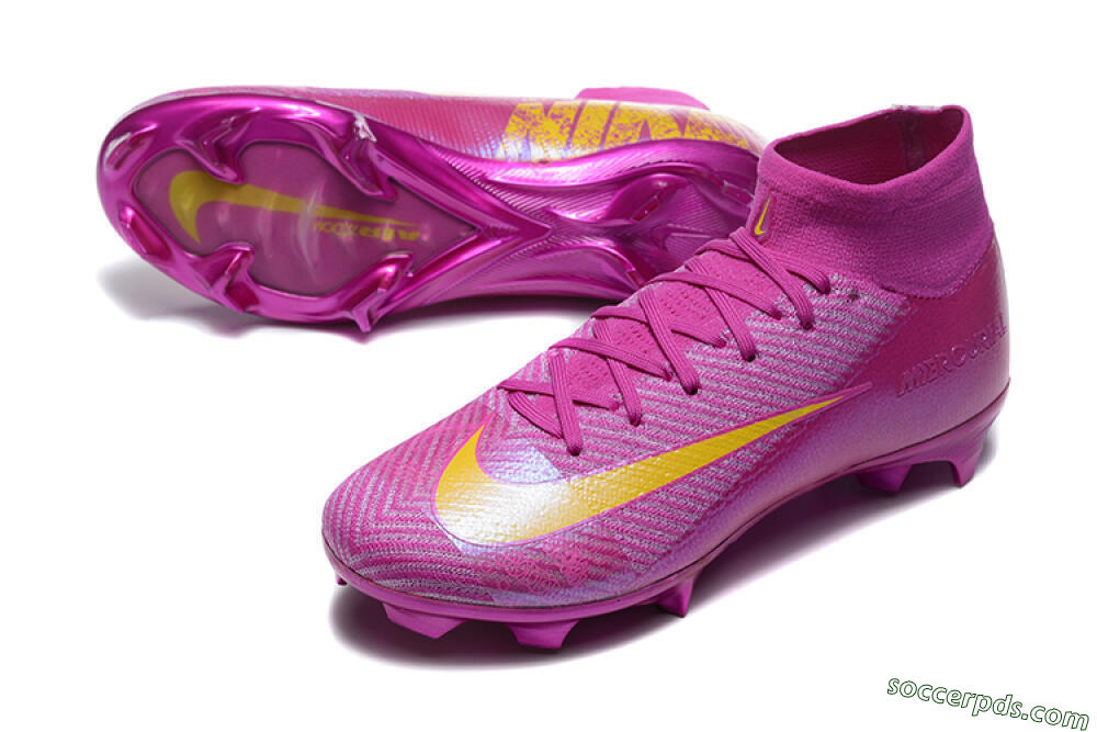 Nike Air Zoom Mercurial Superfly 10 Elite FG High-Tops Football Boots - PurpleYellow 3