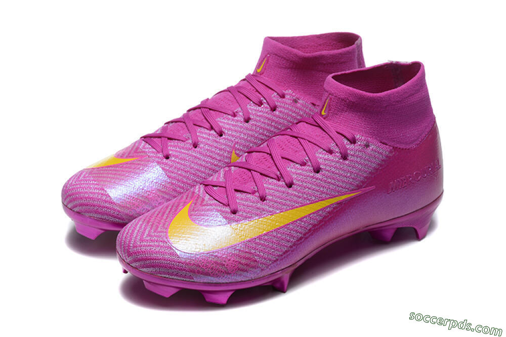 Nike Air Zoom Mercurial Superfly 10 Elite FG High-Tops Football Boots - PurpleYellow 5