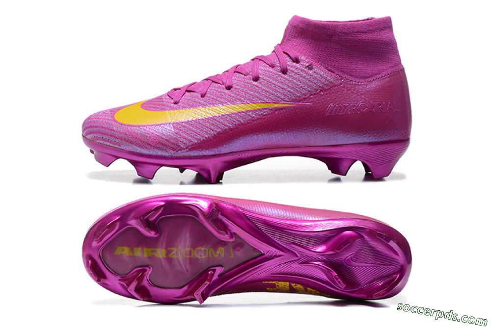 Nike Air Zoom Mercurial Superfly 10 Elite FG High-Tops Football Boots - PurpleYellow 0