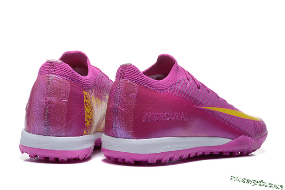 Nike Air Zoom Mercurial Vapor 16 Elite TF Low-Tops Football Shoes - Pink/Yellow/White 9