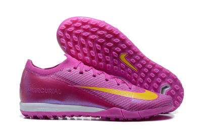 Nike Air Zoom Mercurial Vapor 16 Elite TF Low-Tops Football Shoes - Pink/Yellow/White