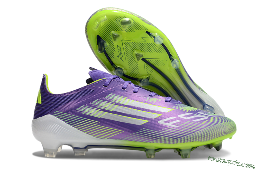 Adidas F50 Elite FG Low-Tops Football Boots - Purple/Yellow/Blue 1