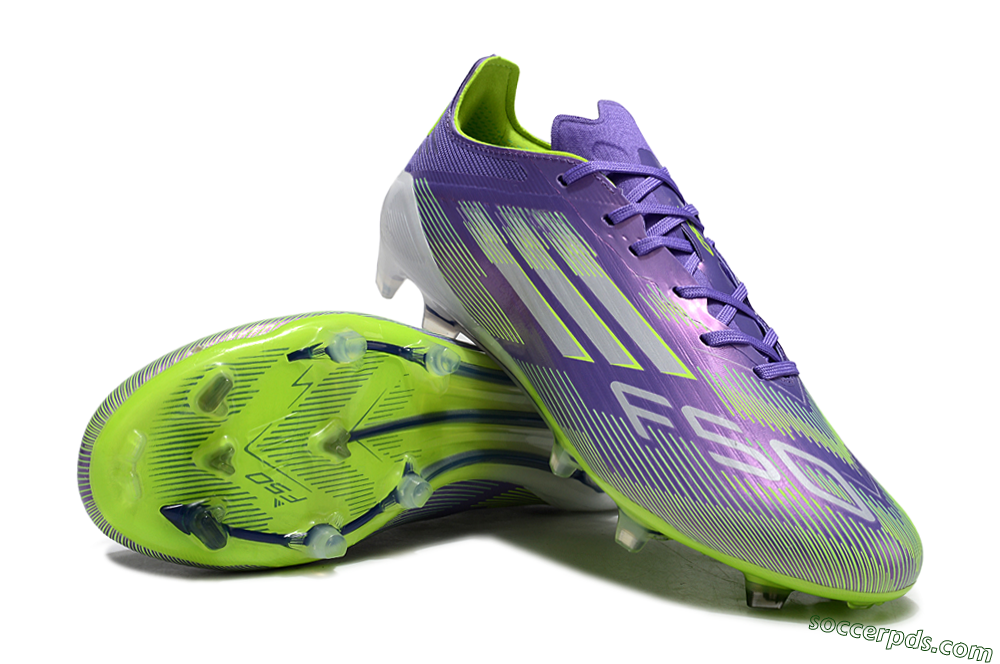 Adidas F50 Elite FG Low-Tops Football Boots - Purple/Yellow/Blue 3