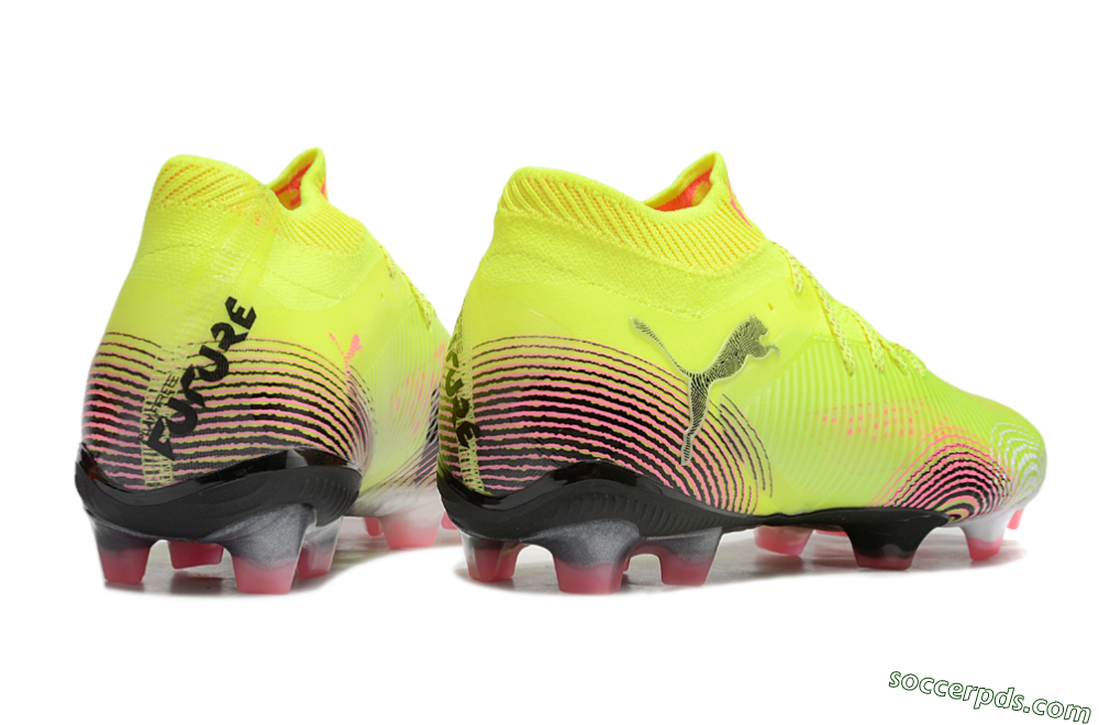 Puma Future 8 Ultimate FG Low-Tops Football Boots - Yellow/Pink/Black 6