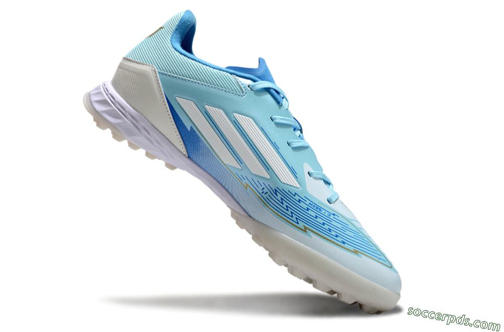 Adidas F50 Pro TF Low-Tops Football Shoes - Jade/White/Beige 4