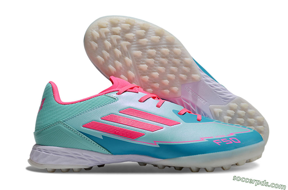 Adidas F50 Pro TF Low-Tops Football Shoes - Jade/Pink/White 1