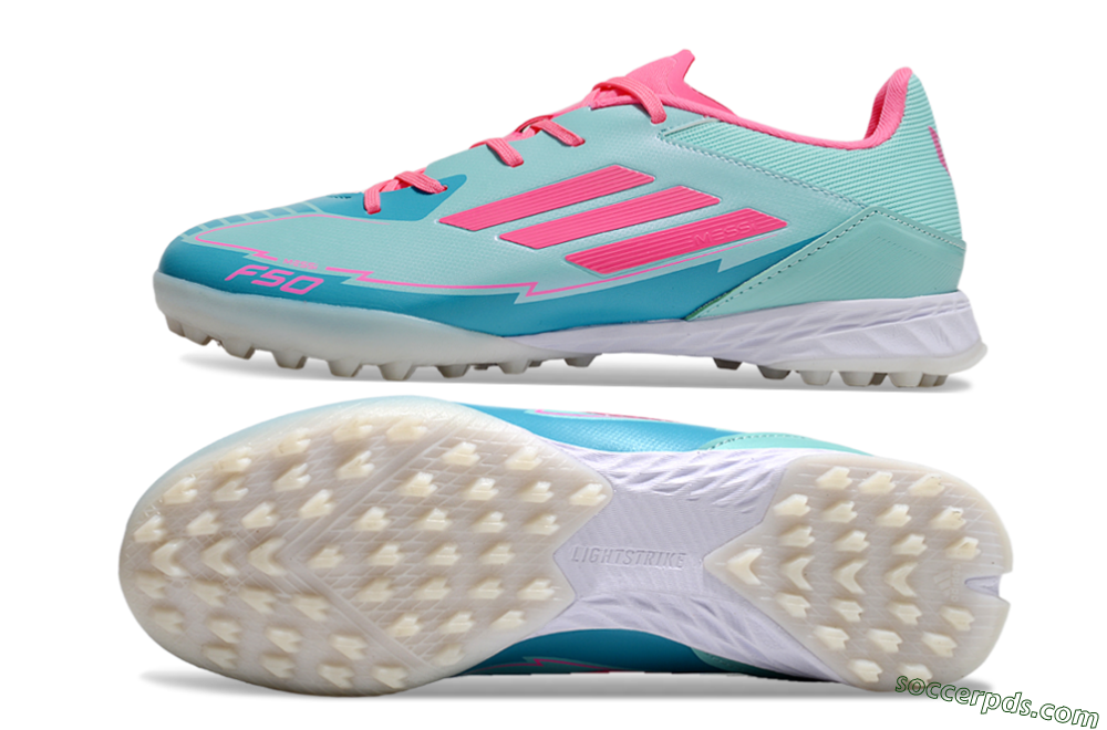Adidas F50 Pro TF Low-Tops Football Shoes - Jade/Pink/White 0