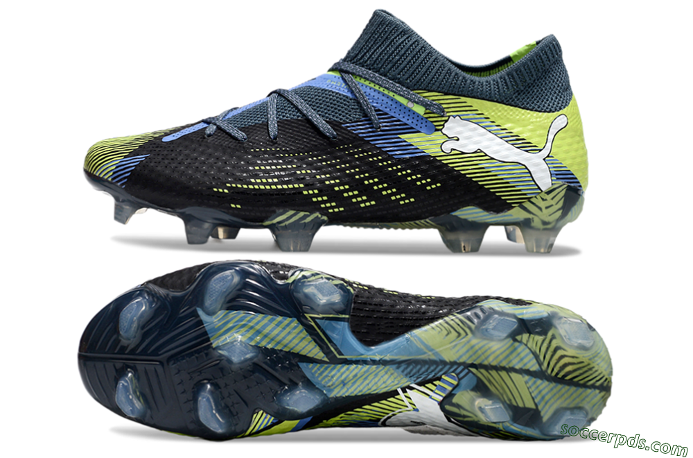 Puma Future Ultimate FG Low-Tops Football Boots - Black/Yellow/Blue 0