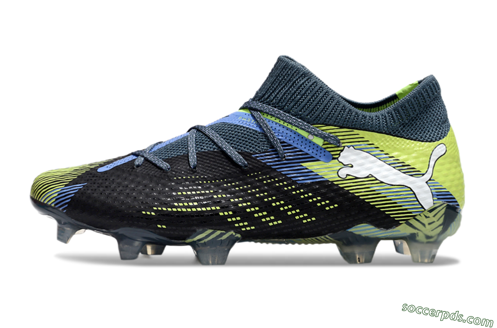 Puma Future Ultimate FG Low-Tops Football Boots - Black/Yellow/Blue 2