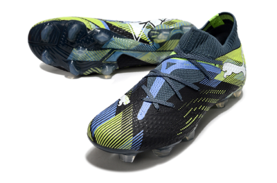 Puma Future Ultimate FG Low-Tops Football Boots - Black/Yellow/Blue