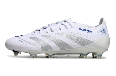 Adidas Predator Elite 25 FG Low-Tops Football Boots - White/Blue/Silver