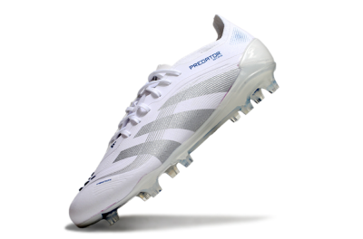 Adidas Predator Elite 25 FG Low-Tops Football Boots - White/Blue/Silver