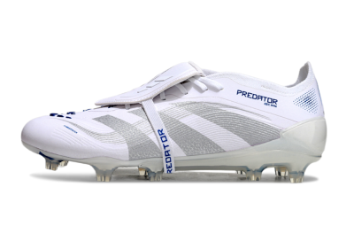 Adidas Predator Elite 25 Foldover Tongue FG Low-Tops Football Boots - White/Blue/Silver