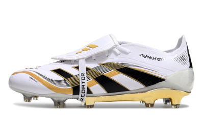 Adidas Predator Elite Foldover Tongue FG Low-Tops Football Boots - White/Black/Gold