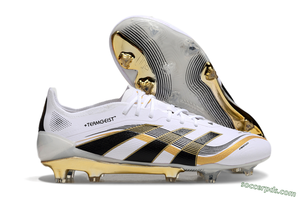 Adidas Predator Elite 25 FG Low-Tops Football Boots - White/Black/Gold 1